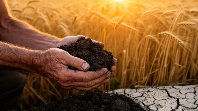 Farming legacy outlasts drought in wheat soil microbes