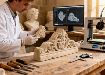 Research report: Digital stone grafting for volumetric reintegration and reconstruction of architectural sculptural-ornamental elements: case study in cultural heritage