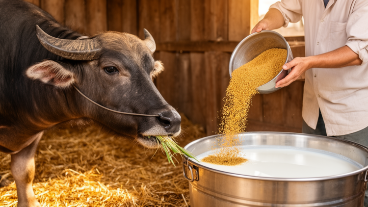 Yeast and enzyme feed supplement boosts milk quality in lactating buffaloes