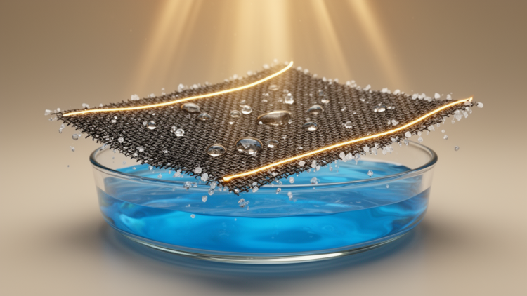 Superhydrophobic carbon cloth evaporator pairs sunlight and electricity to keep salt away