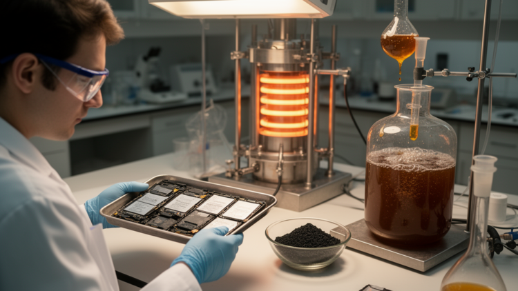 Spent Cell-Phone Batteries Turn Into Cheap Catalyst That Cracks Lignin Into Phenols