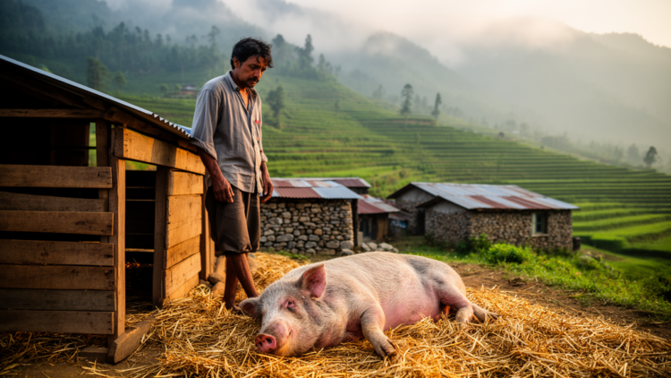 African swine fever in Nepal: early outbreaks clustered in west and peaked in summer 2022