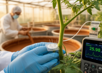 Biodegradable Microneedle Sensor Tracks Plant Glucose in Real Time and Sniffs Out Toxic Ammonia Leaks in Tanneries
