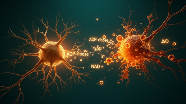 ADP-ribose, an NAD+ catabolite, drives neuronal ferroptosis through ENT2 inhibition