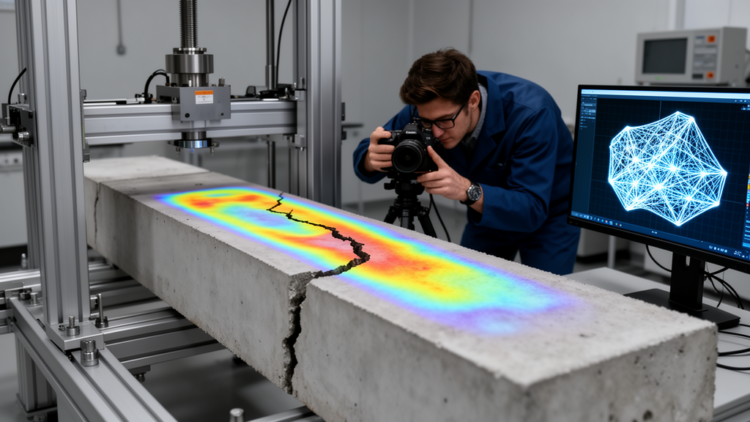 Physics-informed AI extracts concrete fracture parameters from stress images