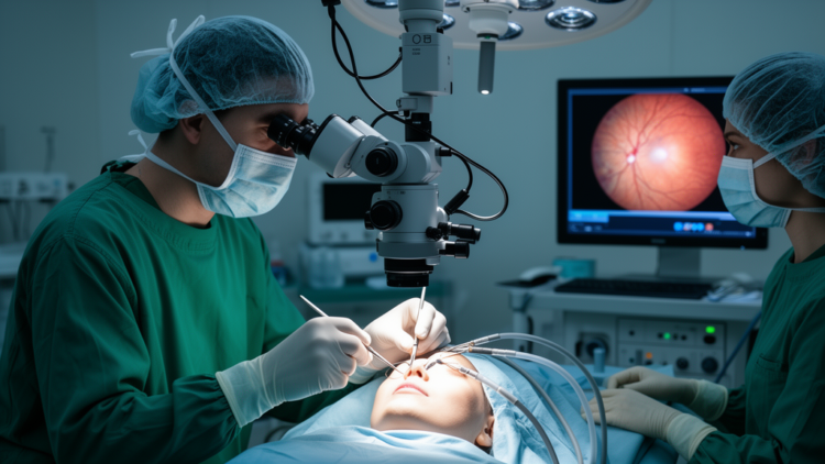 Surgeons Repair Myopic Macular Hole Detachment Using Patient's Own Epiretinal Proliferation