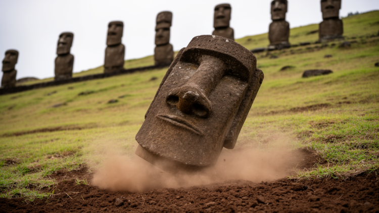 Engineers Model Why Easter Island Moai Fall Face-Down First