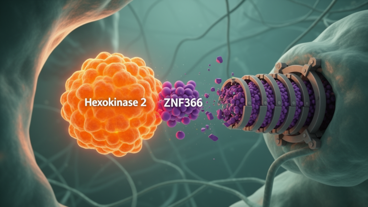 Hexokinase 2 drives colorectal cancer malignancy by triggering ZNF366 protein degradation