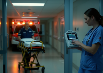 Blood gas readings at the emergency door flag who is most likely to die