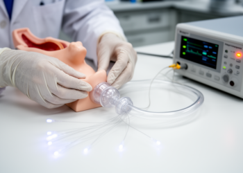 Optical fibre sensor inside tracheal tube cuff detects airway wall contact in bench tests