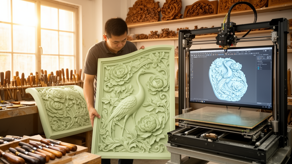 Generative AI and 3D printing revive Lingnan stucco relief