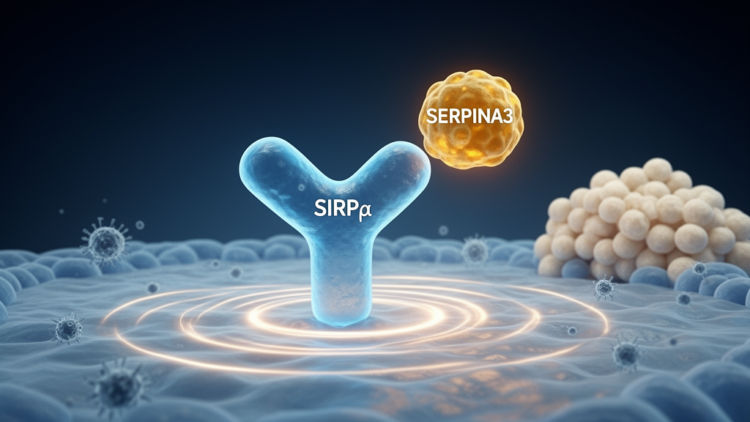Newly identified soluble SIRPα ligand SERPINA3 dampens inflammation and shields tumors