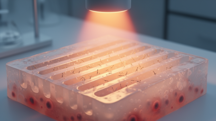 Research report: Near-infrared light-activated collagen-based hydrogel with oriented microchannel structure promoting fibroblast infiltration and inflammatory resolution‌