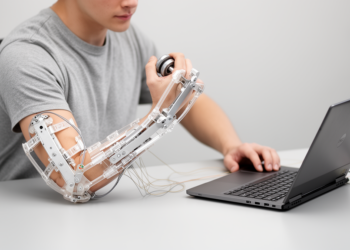 Low-cost upper-limb exoskeleton maps how muscle activity shifts with joint torque