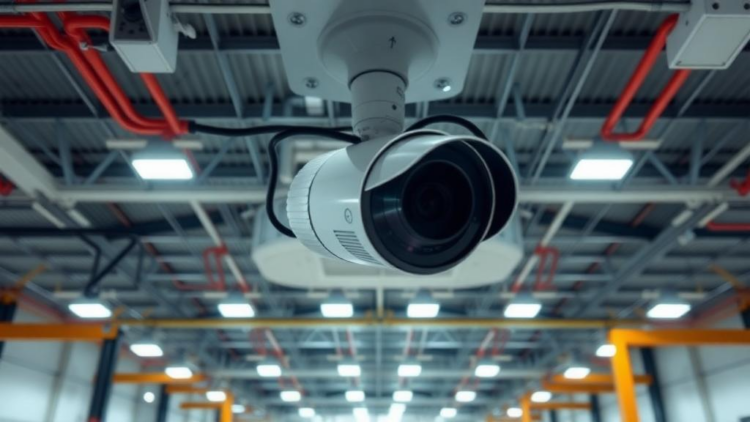 Ceiling camera turns factory video into digital-twin state variables