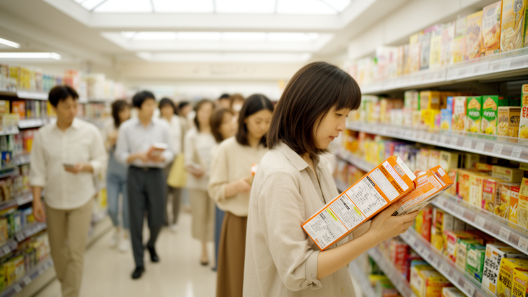Japanese survey of 60,000 people maps who reads nutrition labels and who does not