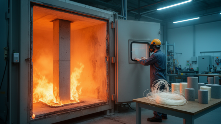 Fire review finds polypropylene fibers and load ratios decide column survival