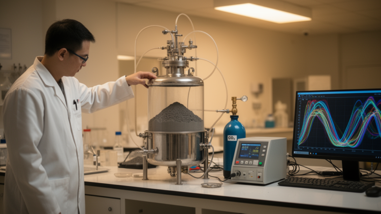 Machine Learning Model Finds Optimal Conditions for Energy-Efficient CO2 Capture with Oil Palm Ash