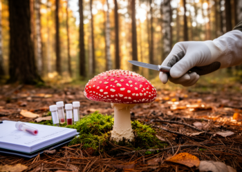 Fly agaric chemistry shifts with tree partners, seasons and weather in Polish forests