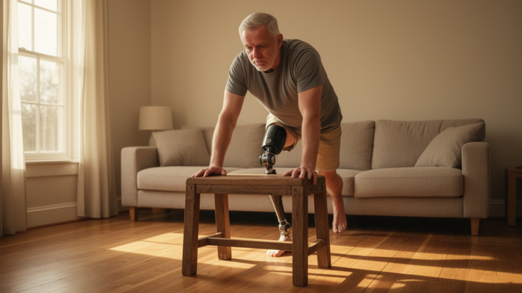How People with Above-Knee Amputations Rise from the Floor After a Fall