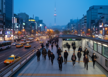 Distance deterrence in Seoul mobility varies across space, time and age groups