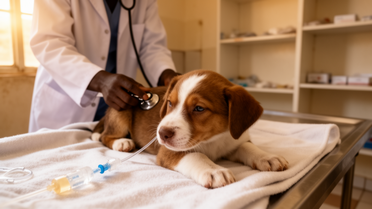 Puppy in Ethiopia Recovers From Suspected Parvovirus After Supportive Care