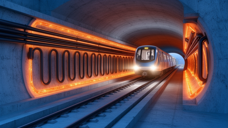 Energy tunnels turn metro lines into geothermal power plants
