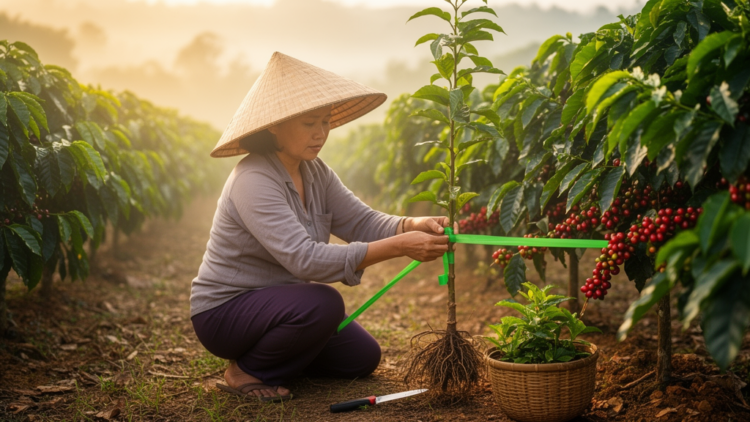 Grafting lifts Robusta coffee yields by 61 percent on Vietnamese smallholder farms
