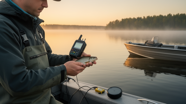 New 307 kHz acoustic tags show how far small fish can be tracked in a lake