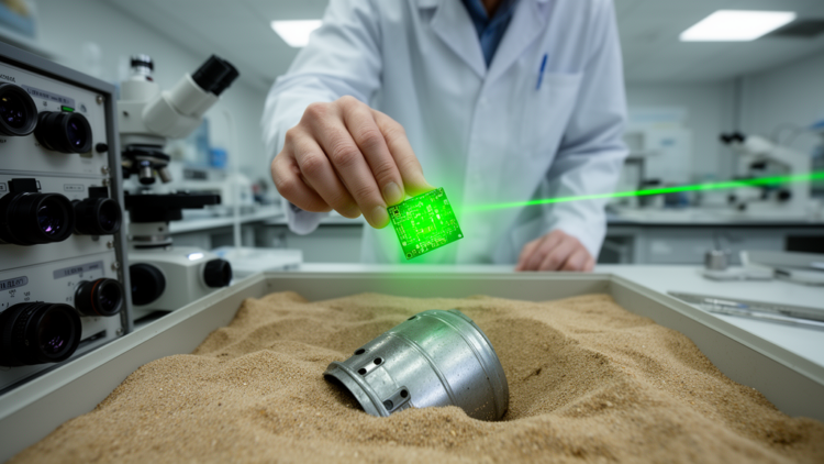 Simulated swarm of quantum diamond sensors could sharpen landmine detection