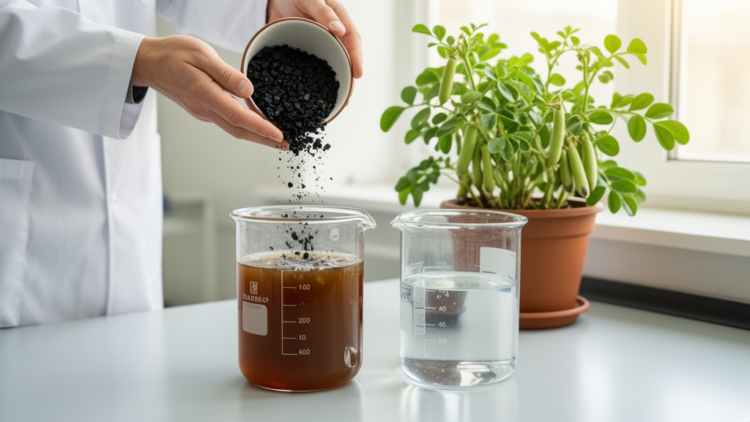 Rice Hull Biochar Strips Toxic Chromium from Tannery Wastewater and Boosts Chickpea Growth