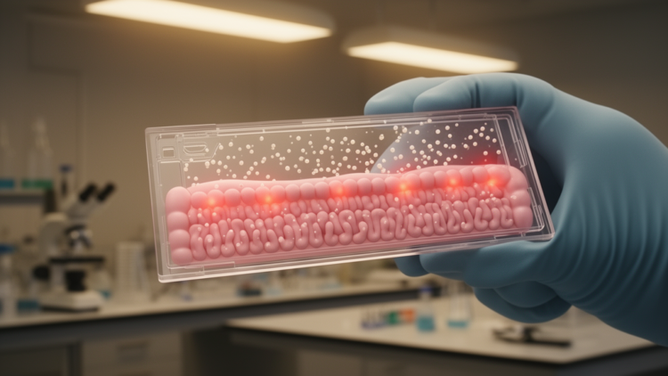 Gut-on-a-chip reveals how 20 nm nanoplastics may inflame intestinal cells