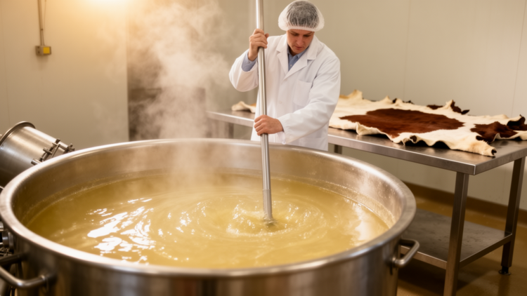 One-Pot Enzymatic Process Lifts Bovine Hide Gelatin Yield and Strength