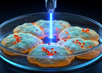 Blue laser light plus porphyrin drug pushes lung cancer cells into senescence