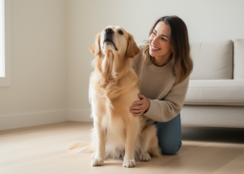 Dog owners' facial expressions shift with body shape, study finds