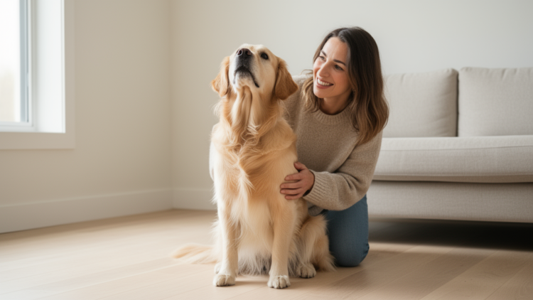 Dog owners' facial expressions shift with body shape, study finds