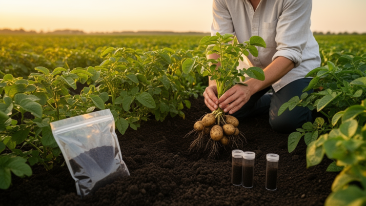 Native soil bacteria from Iran boost potato yields and fight fungal disease in field trials