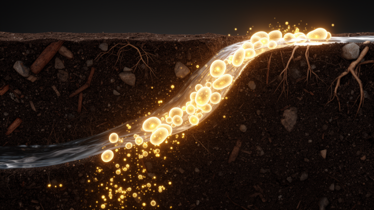 Water erosion primes soil microbes to break down carbon faster