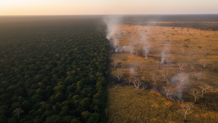Brazil's Fires Split Along Cerrado–Amazon Divide, Four Decades of Data Show