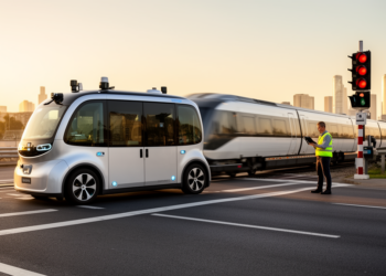 Optimization Model Rebalances Rail and Road Priority at Level Crossings for On-Demand Autonomous Shuttles