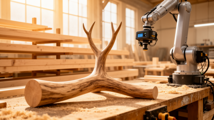 Tree Forks Become Structural Nodes in Parametric Timber Construction Workflow