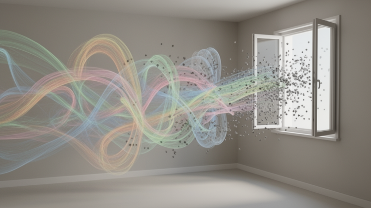 Turbulent Fluctuations Do Most of the Work in Pumping Ventilation Pollutant Removal
