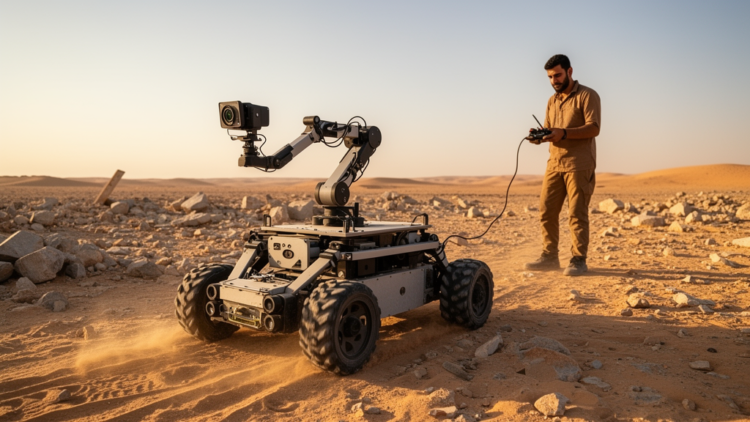 Low-cost teleoperated robot prototype tested for post-conflict mine inspection in Libya