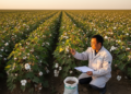 Organic fertilizer and microbial inoculant lift cotton photosynthesis and yield in Xinjiang field trial