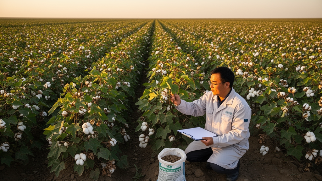 Organic fertilizer and microbial inoculant lift cotton photosynthesis and