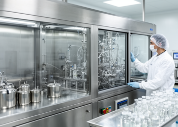 Automated cGMP Production of [11C]NOP-1A PET Radioligand Validated for Human Use