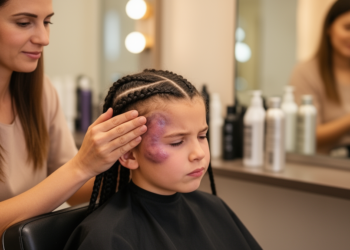 Hair Braiding Triggered Rare Subperiosteal Scalp Hematoma in 10-Year-Old Boy