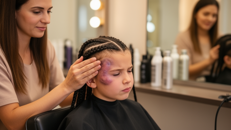 Hair Braiding Triggered Rare Subperiosteal Scalp Hematoma in 10-Year-Old Boy