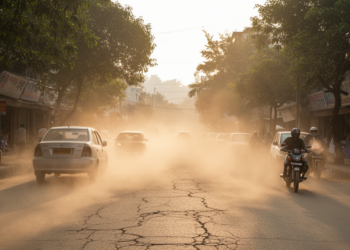 Road Dust Resuspension Steers Modelled PM10 Along an Imphal Traffic Corridor
