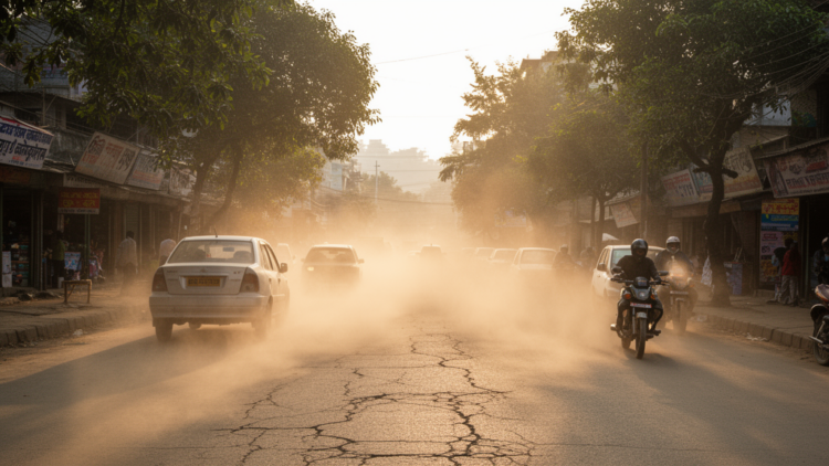 Road Dust Resuspension Steers Modelled PM10 Along an Imphal Traffic Corridor